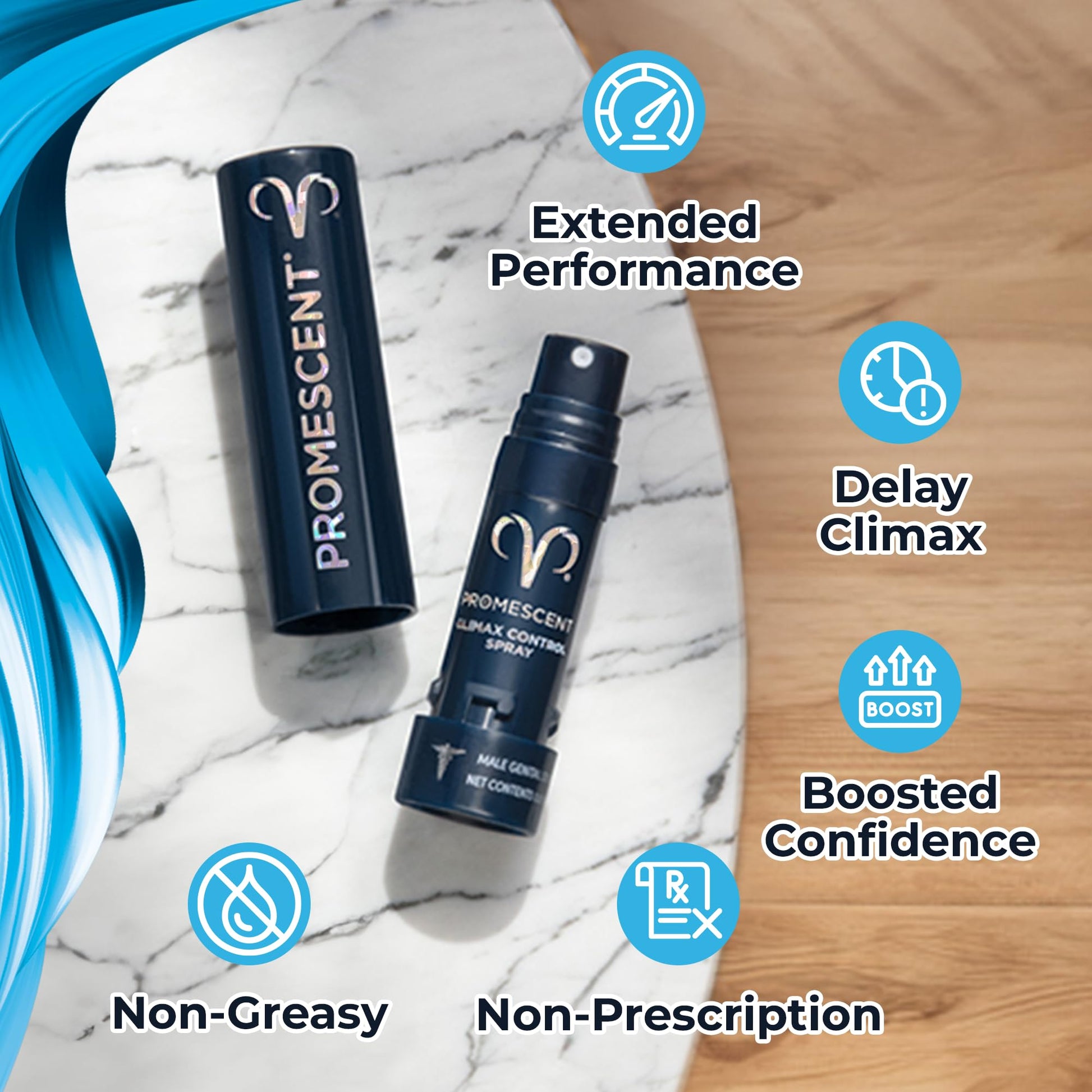 Promescent Desensitizing Delay Spray for Men (2.6 ml) to Help You Last Longer in Bed + Delay Wipes (7 Count) Sexual Enhancer with Extended Climax Control with Benzocaine - OzHealthStandard