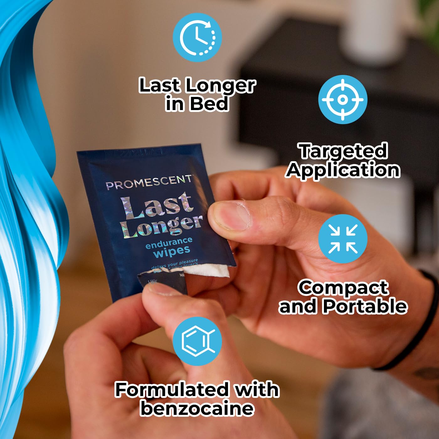 Promescent Desensitizing Delay Spray for Men (2.6 ml) to Help You Last Longer in Bed + Delay Wipes (7 Count) Sexual Enhancer with Extended Climax Control with Benzocaine - OzHealthStandard