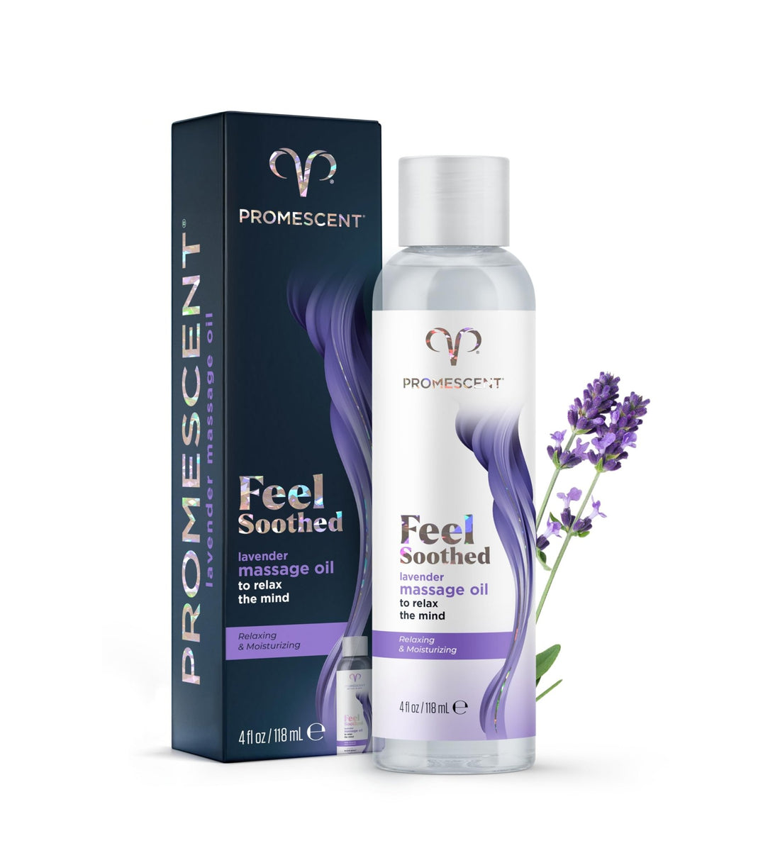 Promescent Lavender Massage Oil for Massage Therapy, Massage Oils for Date Night, Premium Lavender Body Oil for Men & Women to Relieve Stress & Sore Muscles, Essential Oils for Skin (4 oz) - OzHealthStandard
