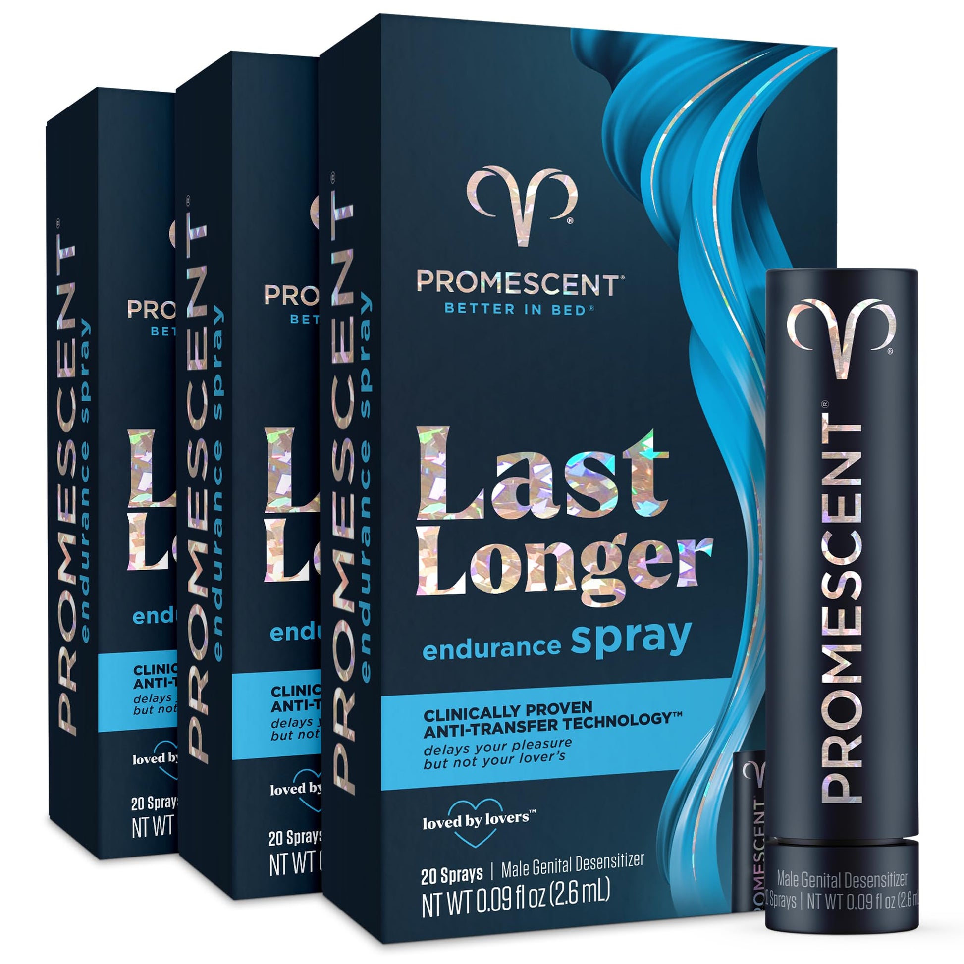 Promescent Prolonging Delay Spray for Men Unique Topical Lidocaine Formula for Better and Maximized Sensation and Climax (3 Travel Size Pack) - Size 2.6 ml - OzHealthStandard