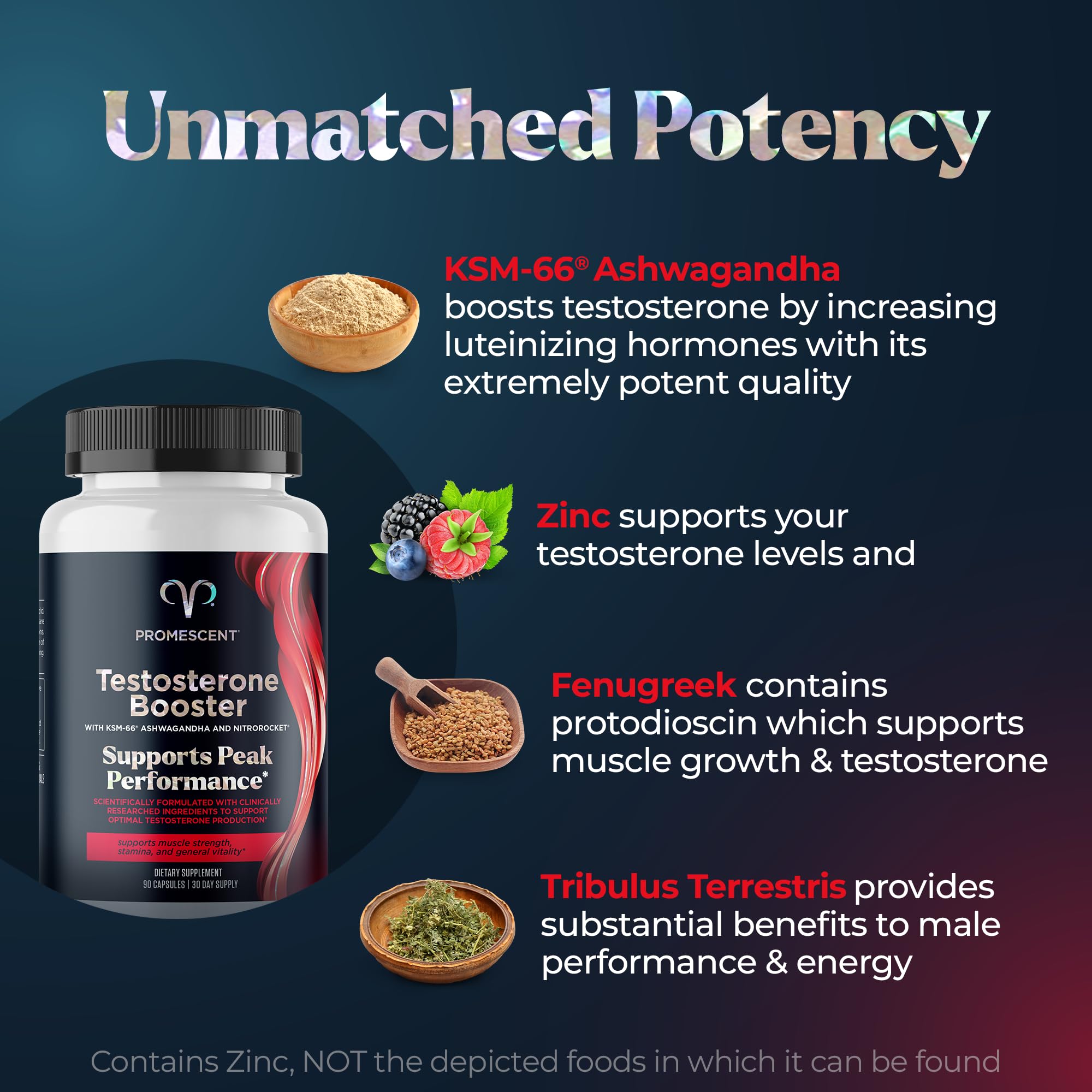 Promescent Testosterone Booster for Men Supplement w/Tongkat Ali (LongJack), KSM-66 Ashwagandha, Goat Weed, Fenugreek & Tribulus Terrestris, Supports Natural Energy, Stamina & Strength, 90 Capsules - OzHealthStandard