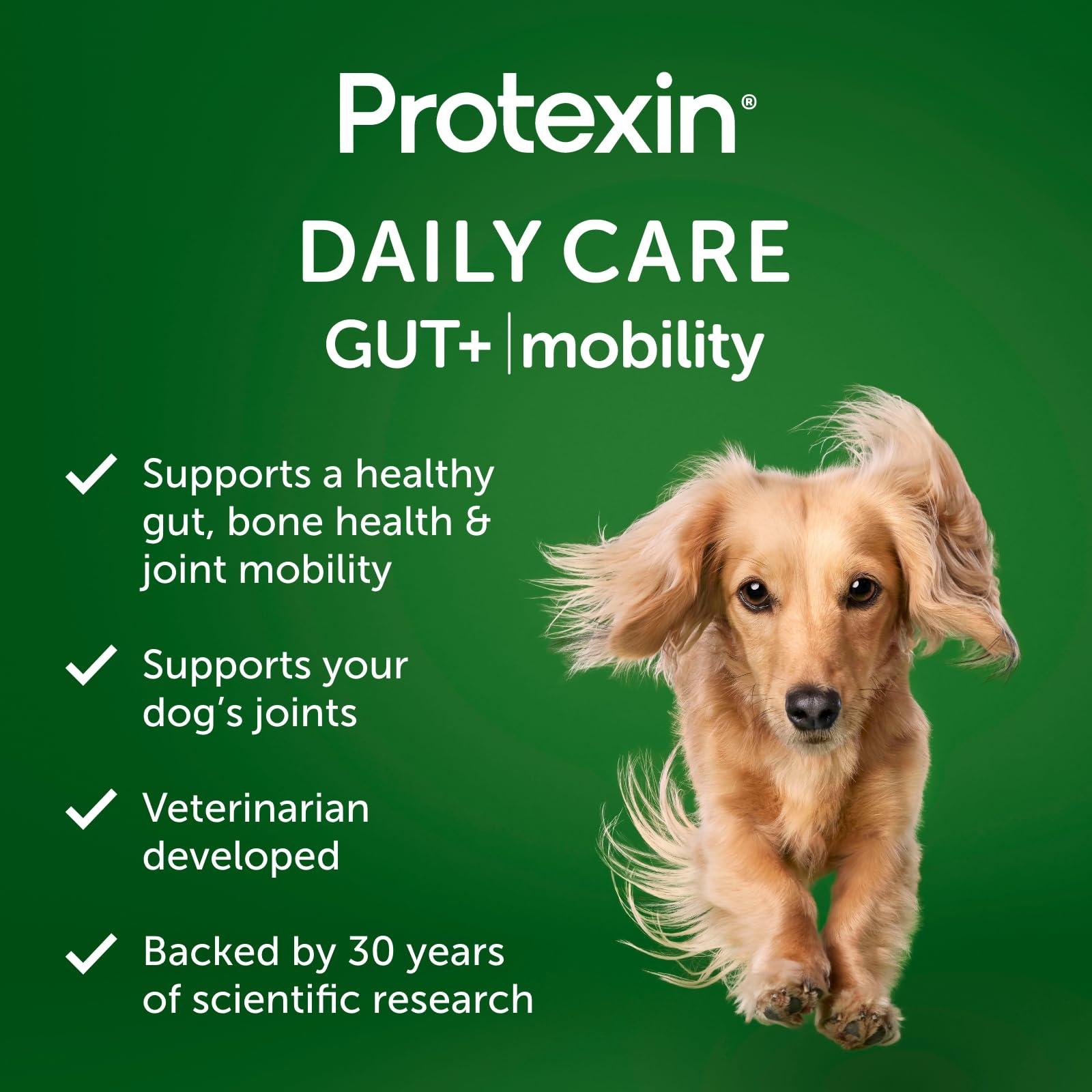 Protexin Daily Care Gut+ Mobility | 60 Dog Chews, Chicken and Bacon Flavor Dog Supplement | Probiotics for Dogs, Dog Postbiotics - OzHealthStandard