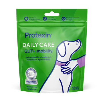 Protexin Daily Care Gut+ Mobility | 60 Dog Chews, Chicken and Bacon Flavor Dog Supplement | Probiotics for Dogs, Dog Postbiotics - OzHealthStandard