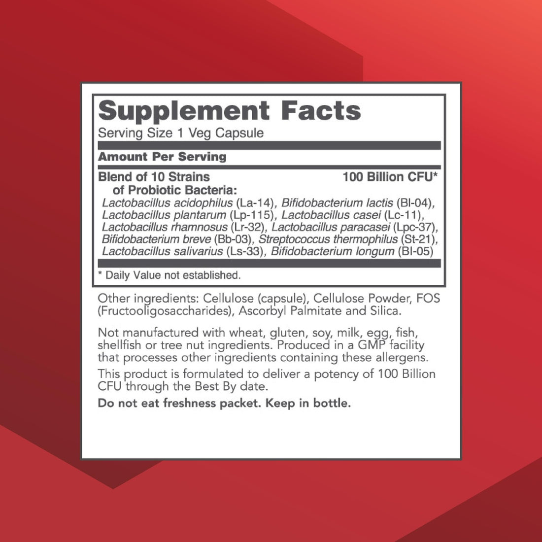 PROTOCOL FOR LIFE BALANCE Proto Dophilus 100 Billion 10 Strains - Support Digestive Gut Health Immune System & Detox - Dairy, Wheat, Soy & Gluten Free - Vegan & Nut Free - 30 Veg Capsules - OzHealthStandard