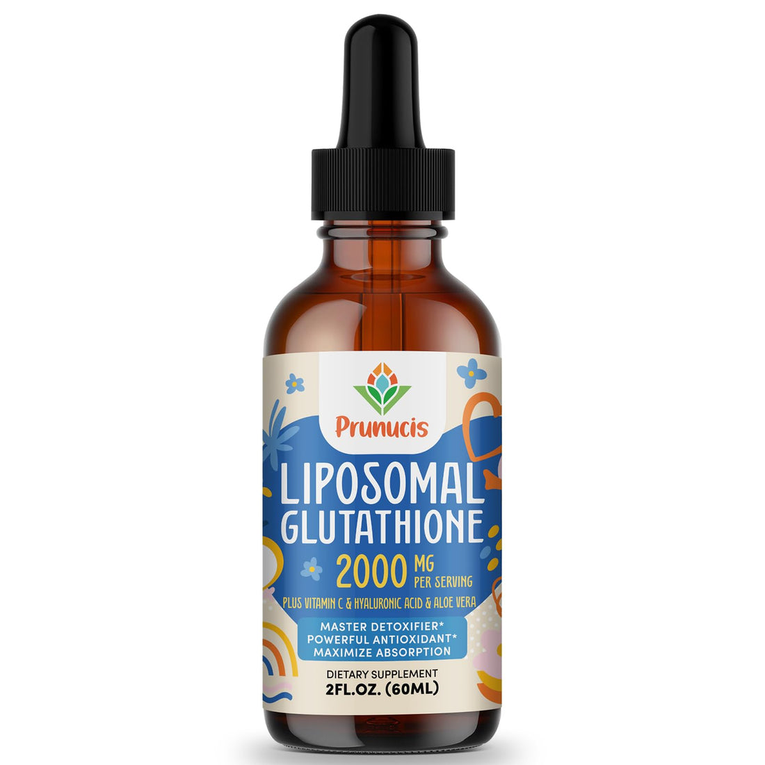 Prunucis 2000MG Liposomal Glutathione Liquid, 98% Absorption, Active Form L-Glutathione Supplement, - OzHealthStandard