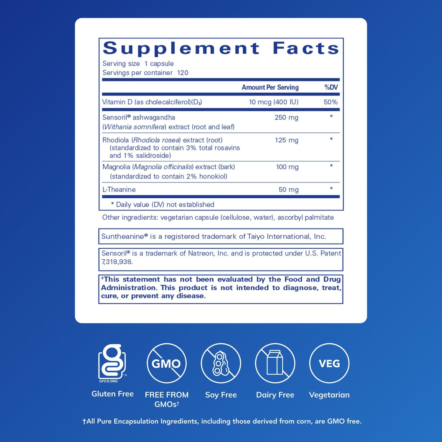 Pure Encapsulations Cortisol Calm - Supports Cortisol Health & Relaxation - Contains Ashwagandha & L-Theanine - Restful Sleep - 120 Capsules - OzHealthStandard