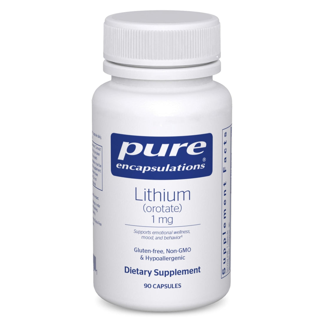 Pure Encapsulations Lithium (Orotate) 1 mg | Support for Calmness and Behavior | 90 Capsules - OzHealthStandard