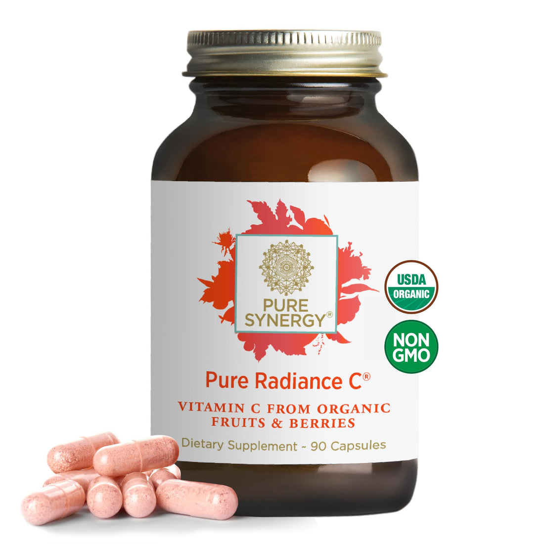 PURE SYNERGY Pure Radiance C | Organic Vitamin C Capsules | 100% Natural, Whole Food, Non-GMO Supplement with Organic Camu Camu - OzHealthStandard