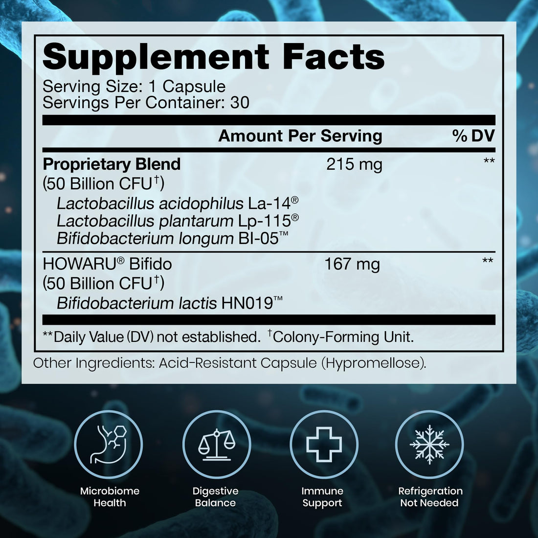 Pure Therapro Rx Power Probiotic 100B | 30 Acid Resistant Capsules - 1 Month Supply | 4 Proven Strains 100 Billion CFU | Flora Balance & Digestion - OzHealthStandard