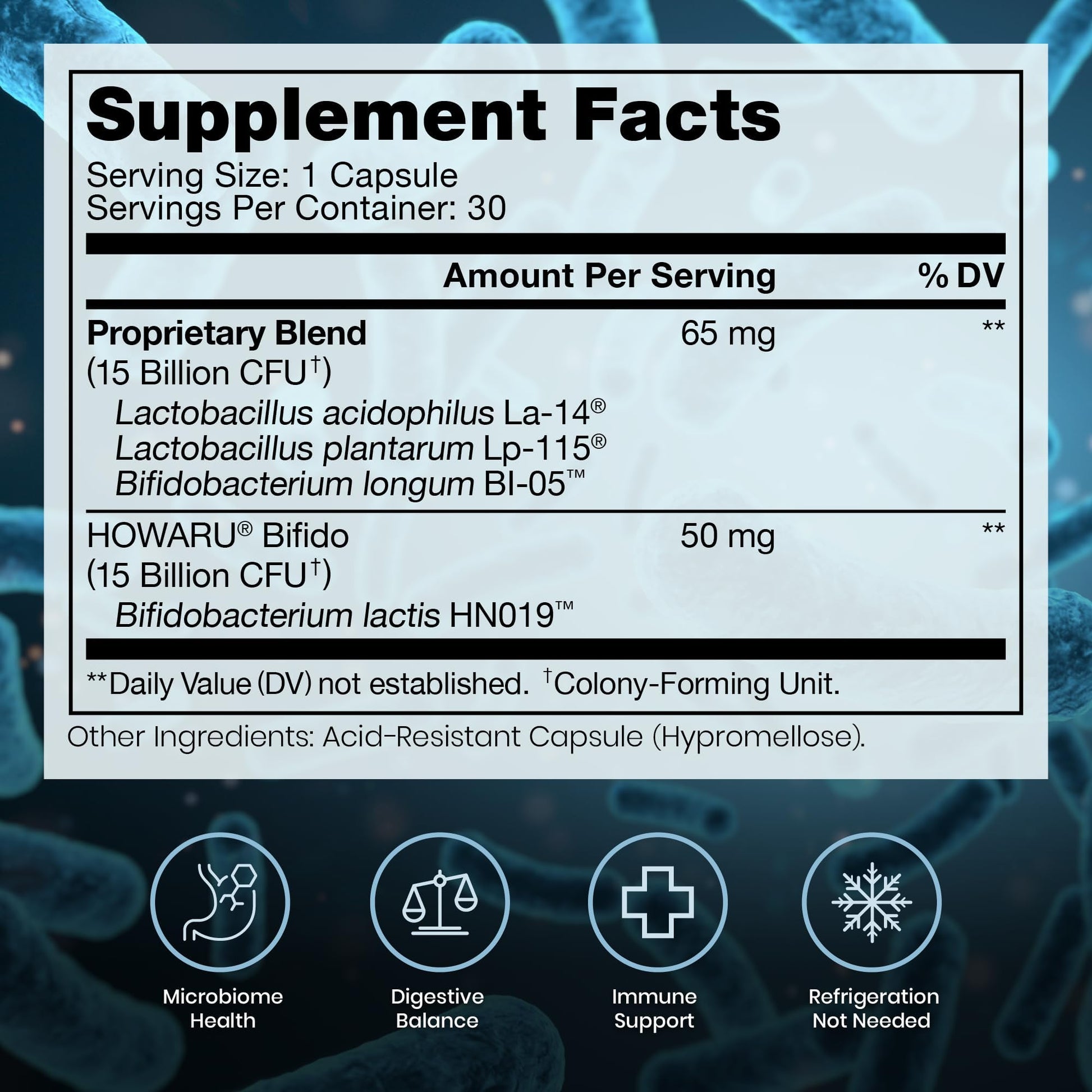 Pure Therapro Rx Power Probiotic Daily - 30 Acid-Resistant Capsules | 4 Proven Strains - 30 Billion CFU/Capsule | Patented Activ-Vial Desiccant Bottle - OzHealthStandard