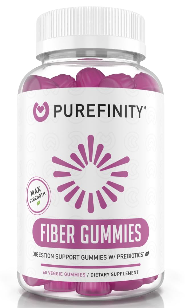 PUREFINITY Fiber Gummies for Adults with Inulin FOS from Chicory Root, Sugar Free Prebiotic Supplement for Daily Digestion - OzHealthStandard