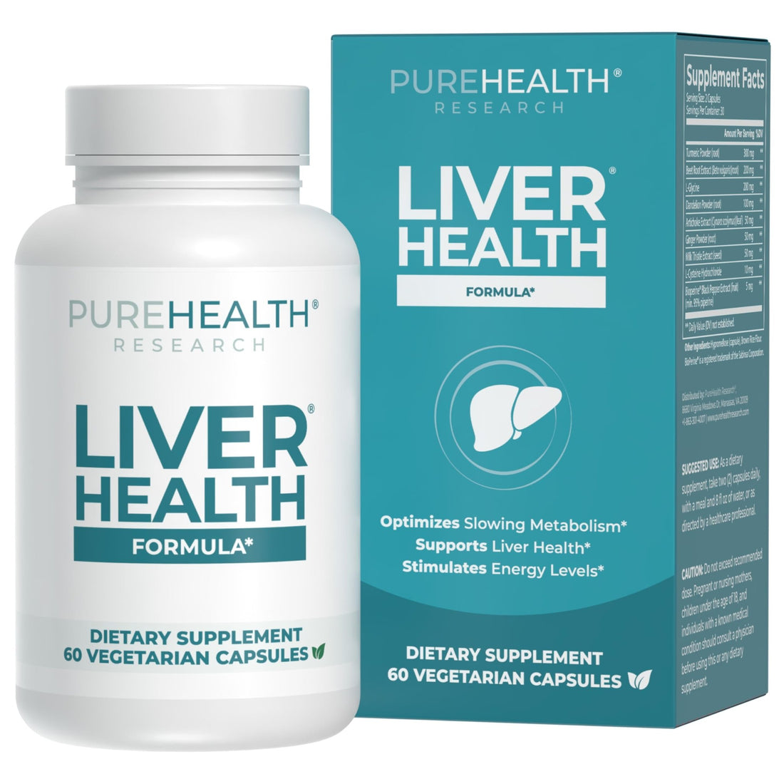 PUREHEALTH RESEARCH Liver Health – Liver Cleanse Detox & Repair Support Supplement- with Milk Thistle, Turmeric Powder, Dandelion, Artichoke, Beet Root, Ginger - OzHealthStandard