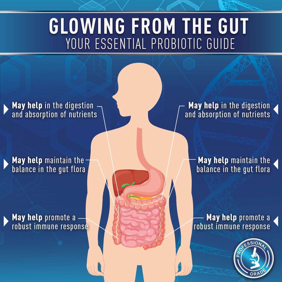 Purely Optimal Probiotics for Digestive Health, 60 Billion CFU – Delayed-Release with Digestive Enzymes & Organic Prebiotics – Bloating, Immune & Energy Support, 30 Caps - OzHealthStandard