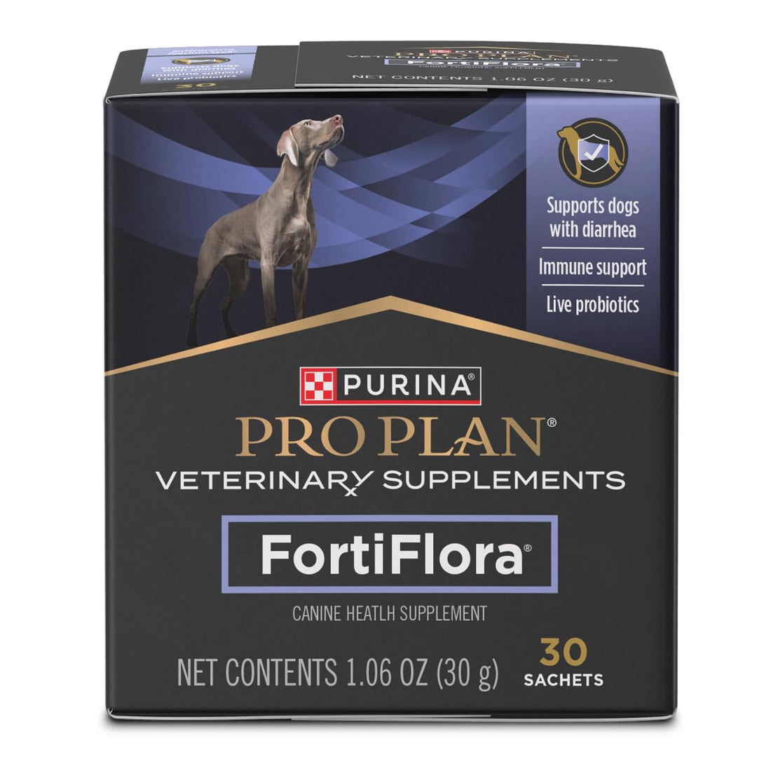 Purina Pro Plan Veterinary Supplements FortiFlora Daily Probiotics for Dogs, Helps Digestive Gut Health and Diarrhea - 30 ct. Box - OzHealthStandard
