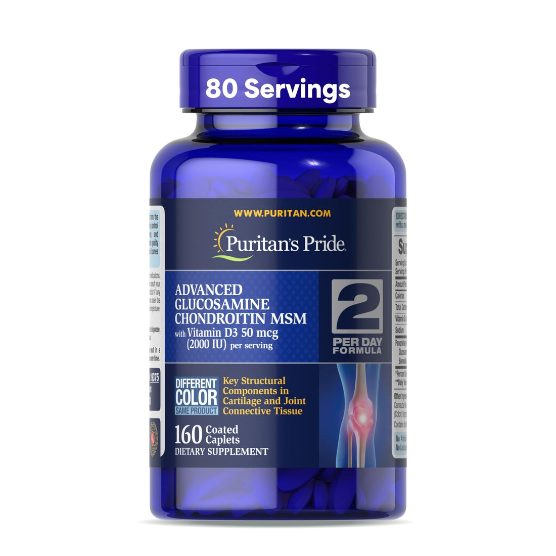 Puritan's Pride Advanced Glucosamine Chondroitin MSM with Vitamin D3 50mcg (2000 IU), Dietary Supplement for Joint Health - OzHealthStandard