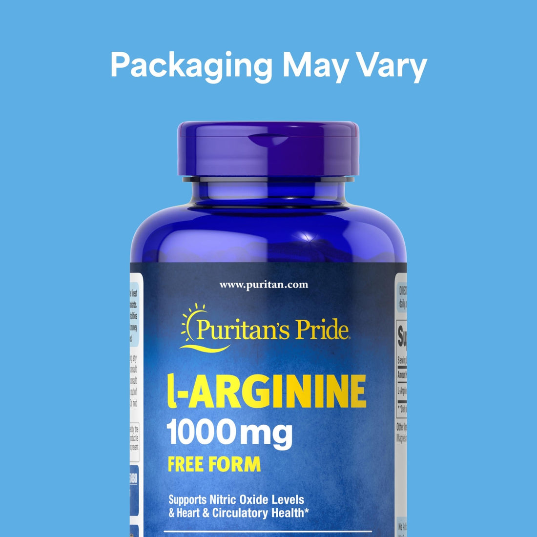 Puritan's Pride L-Arinine 1000mg, Dietary Supplement Supports Nitric Oxide Levels and Heart and Circulatory Heath, 100 Day Supply, 100 Tablets - OzHealthStandard