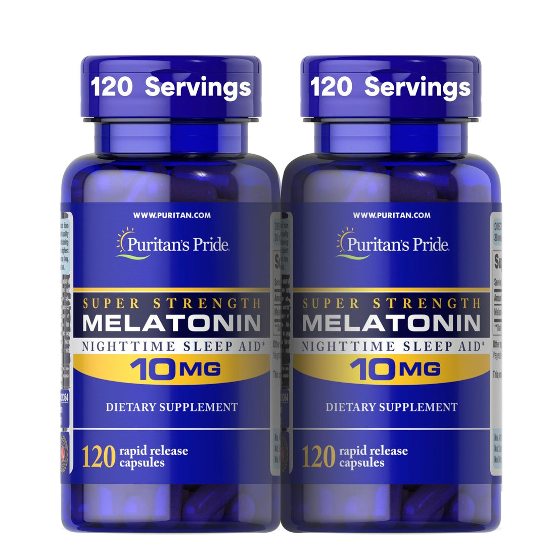 Puritan's Pride Premium Super Strength Melatonin 10mg Sleep Aid, Dietary Supplement for Sound, Restful, & Longer Sleep Support, 4 Month Supply, - OzHealthStandard