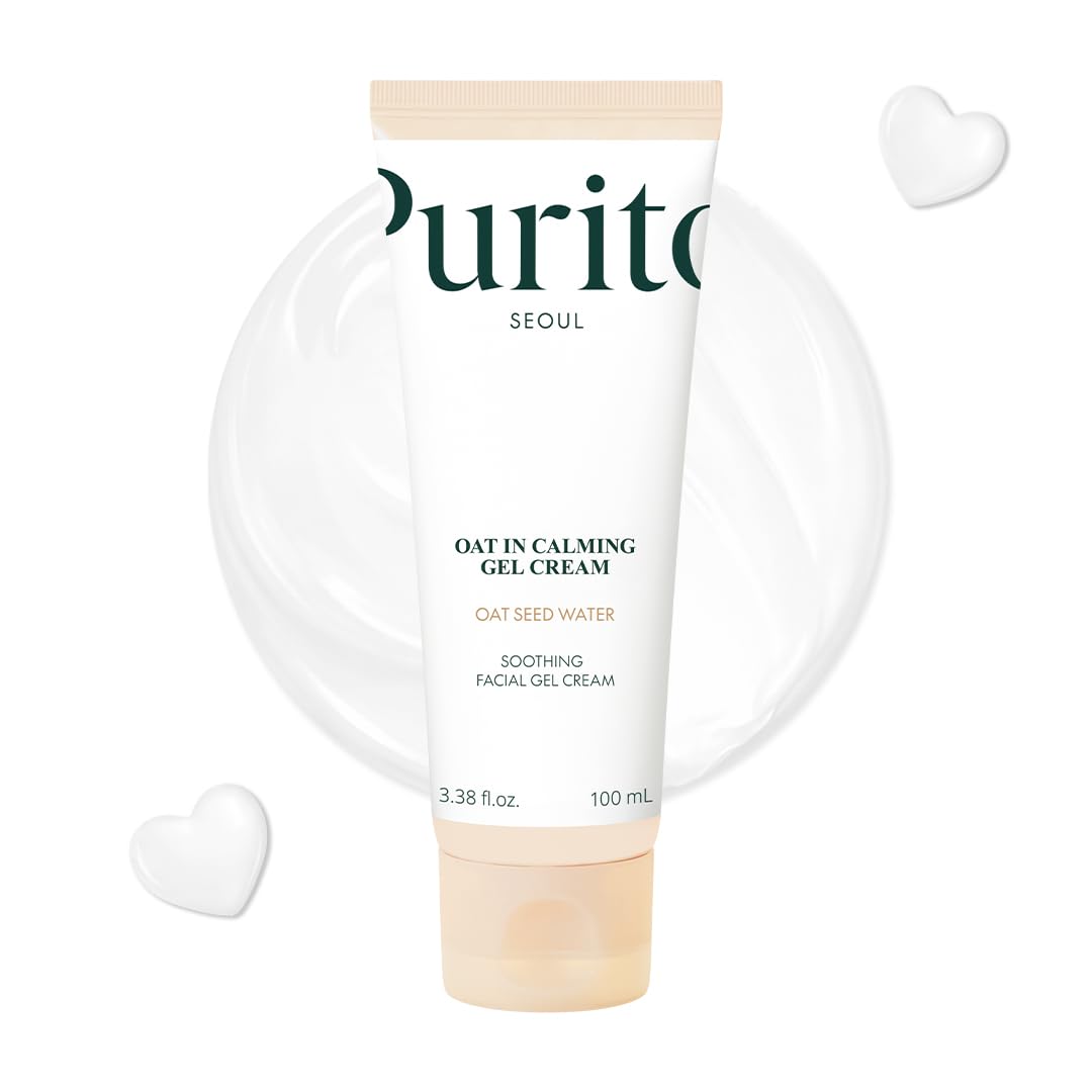 PURITO Oat In Calming Gel Cream, Non-Comedogenic, 77% Oat Seed Water Lightweight Water-Gel Face Moisturizer - OzHealthStandard