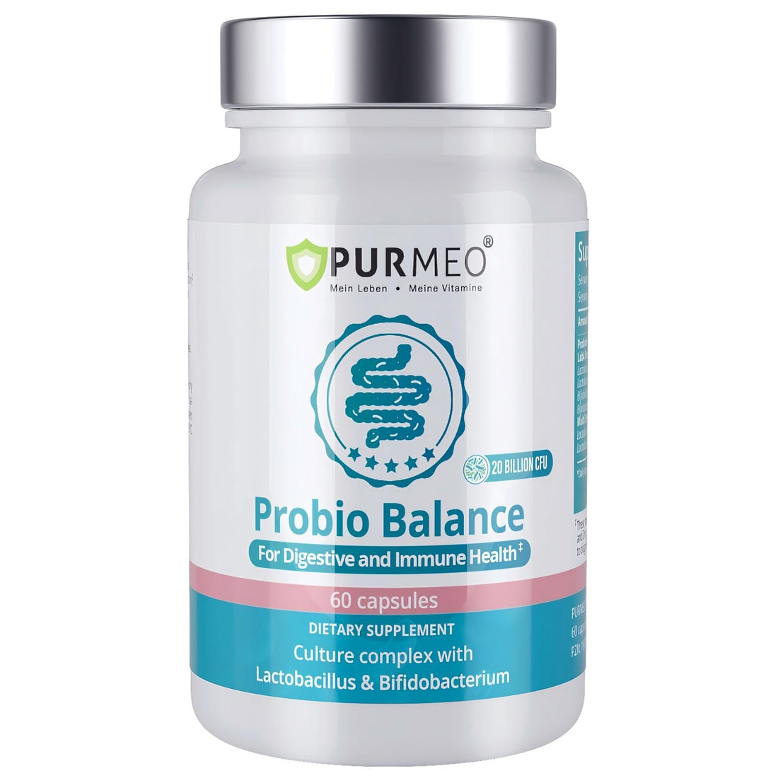 purmeo Probiotics for IBS Anti Diarrhea, Gas, Bloating - Support Immune, Digestive & Gut Health - Clinical Proven Lab4 Strains IBS-D Supplement 20 Billion CFU, - OzHealthStandard