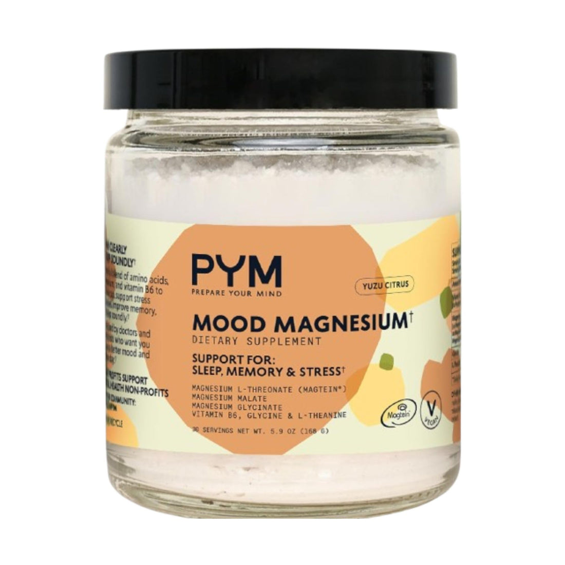 PYM Mood Magnesium Powder to Support Stress & Better Sleep, 30 Servings - Magnesium Glycinate, Magnesium Malate & l-Threonate, Yuzu Citrus | Non-GMO - OzHealthStandard