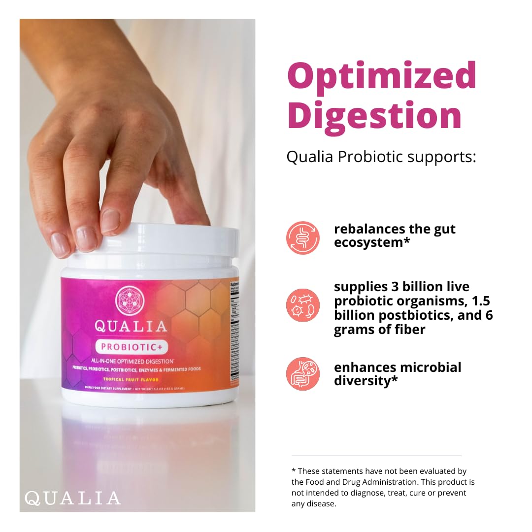 Qualia Probiotic - 28 Science-Backed Spore Probiotics, Prebiotics, and Postbiotics. Total Gut Support. Soothes Digestive discomfort. Ethically sourced. Promotes Akkermansia Growth. 1 Month Supply - OzHealthStandard