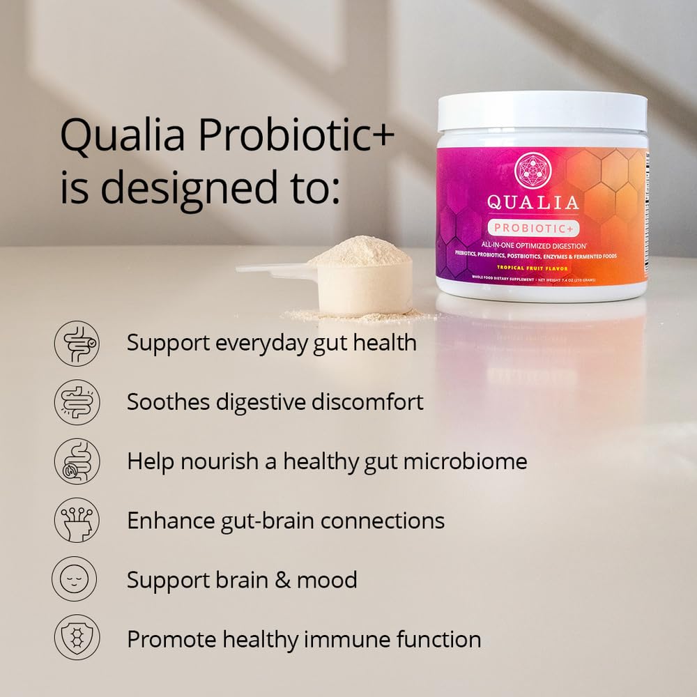 Qualia Probiotic - 28 Science-Backed Spore Probiotics, Prebiotics, and Postbiotics. Total Gut Support. Soothes Digestive discomfort. Ethically sourced. Promotes Akkermansia Growth. 1 Month Supply - OzHealthStandard