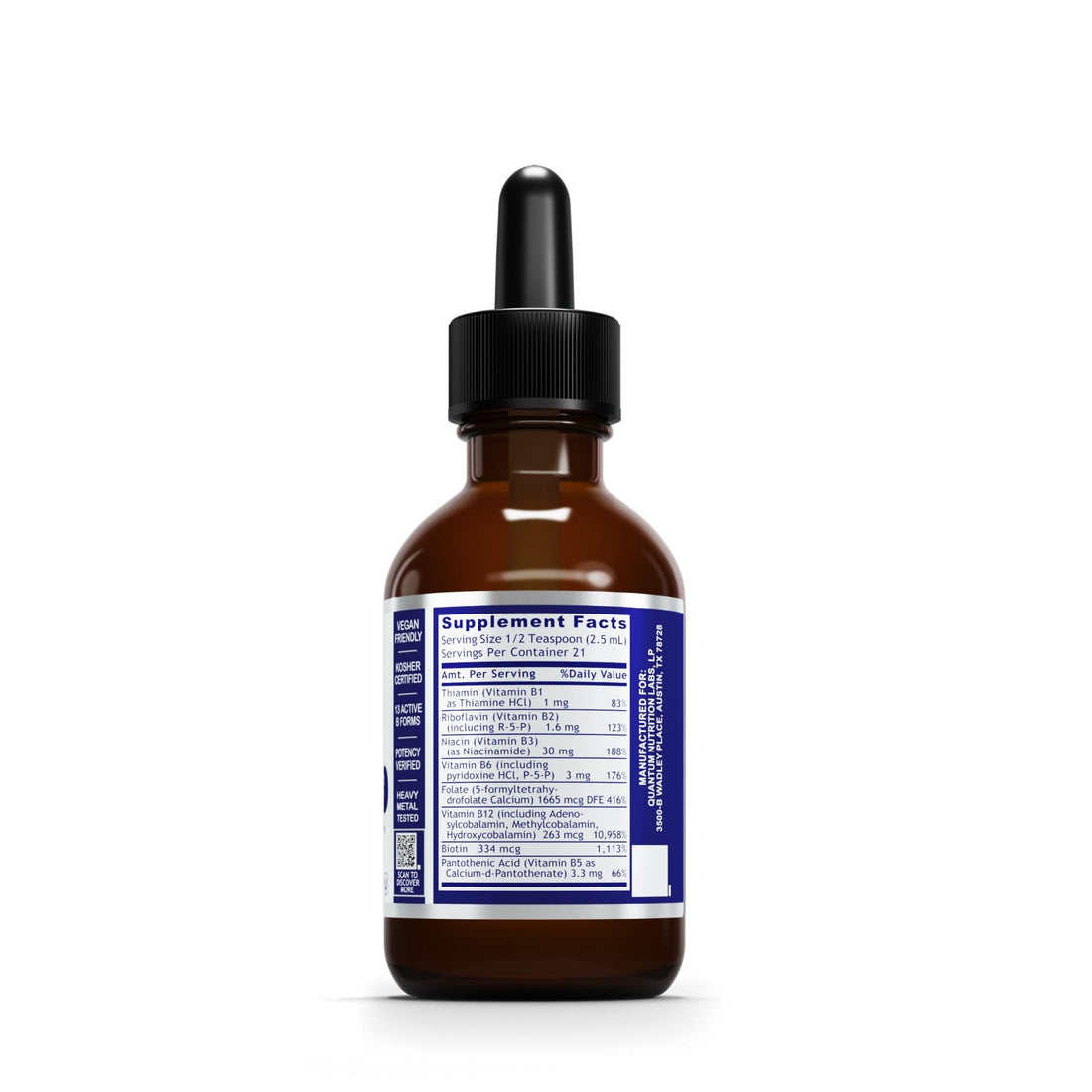 Quantum Nutrition Labs Max Energy B - Vitamin B Complex Liquid Drops, Organic Supplement for Women and Men - OzHealthStandard