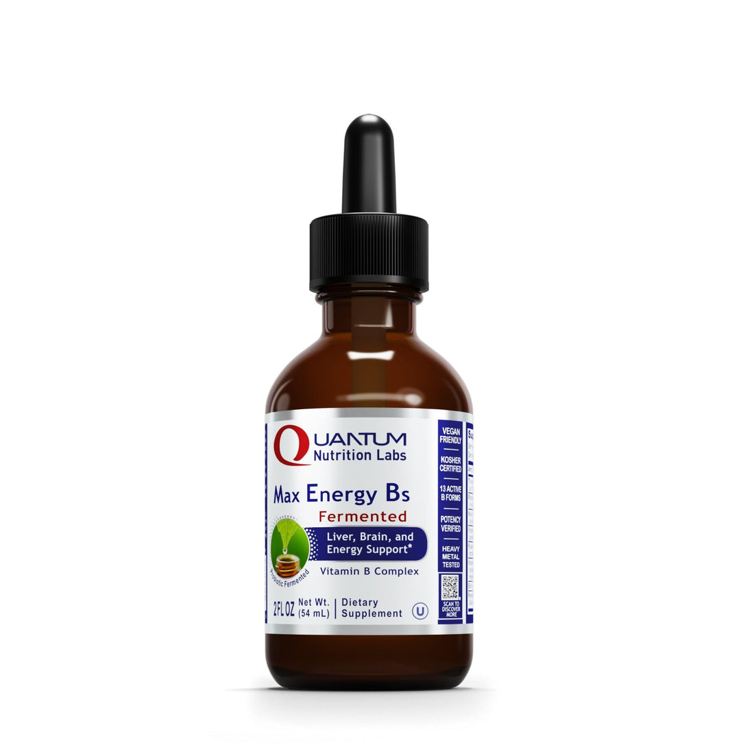 Quantum Nutrition Labs Max Energy B - Vitamin B Complex Liquid Drops, Organic Supplement for Women and Men - OzHealthStandard
