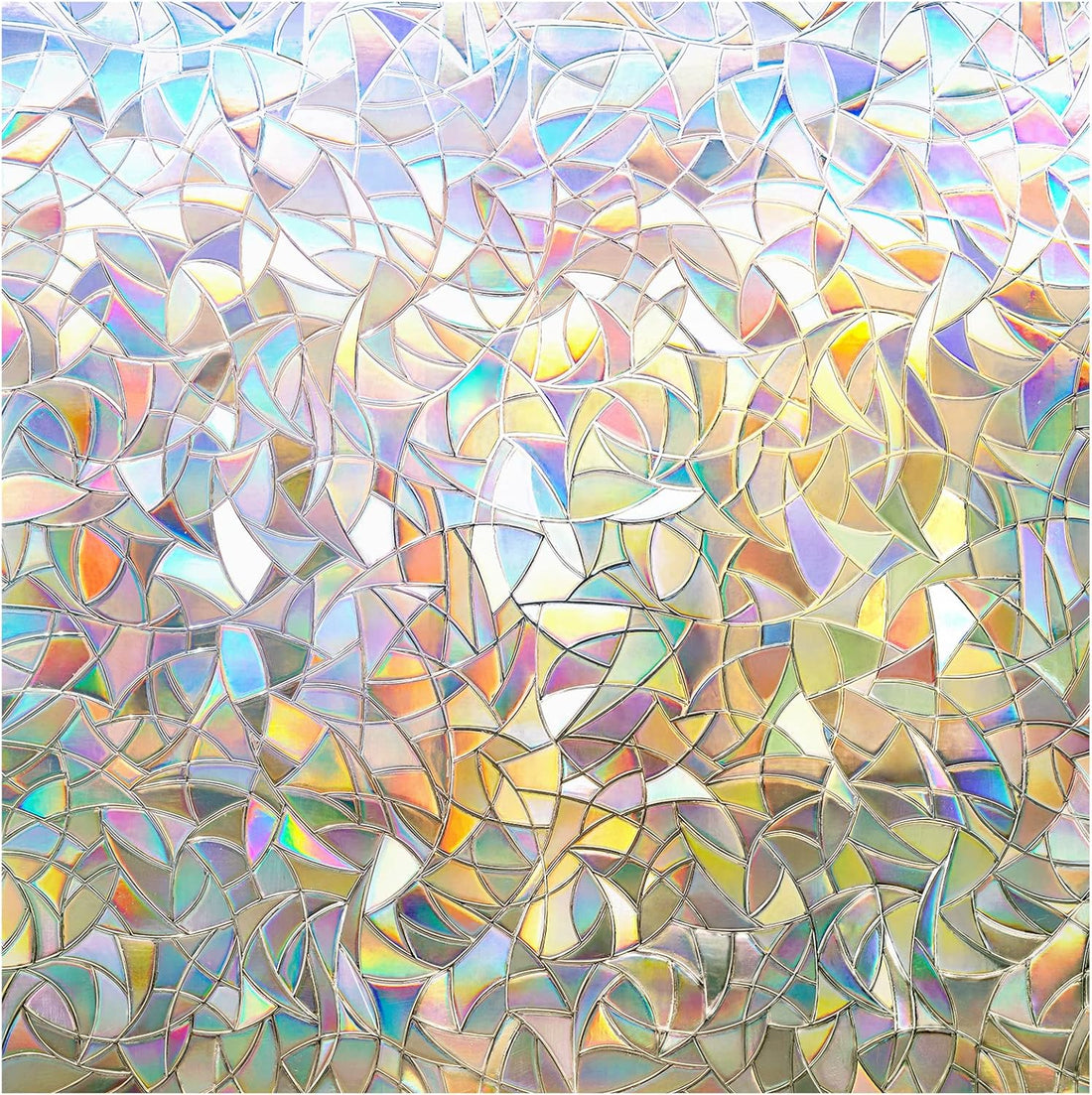 rabbitgoo Window Privacy Film Rainbow Film Decorative Window Sticker, 3D Static Stained - OzHealthStandard