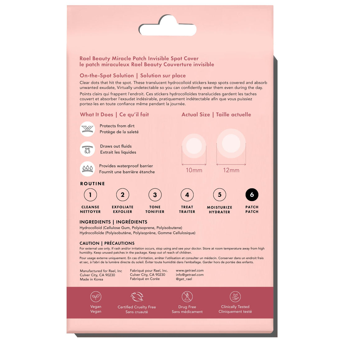 Rael Pimple Patches, Miracle Invisible Spot Cover - Hydrocolloid Acne Pimple Patch - OzHealthStandard