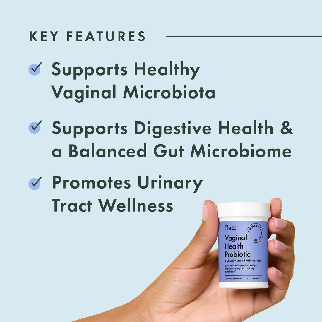 Rael Probiotics for Women - pH Balance Supplement with Prebiotics, Vaginal Immune Health (30 Servings) - OzHealthStandard