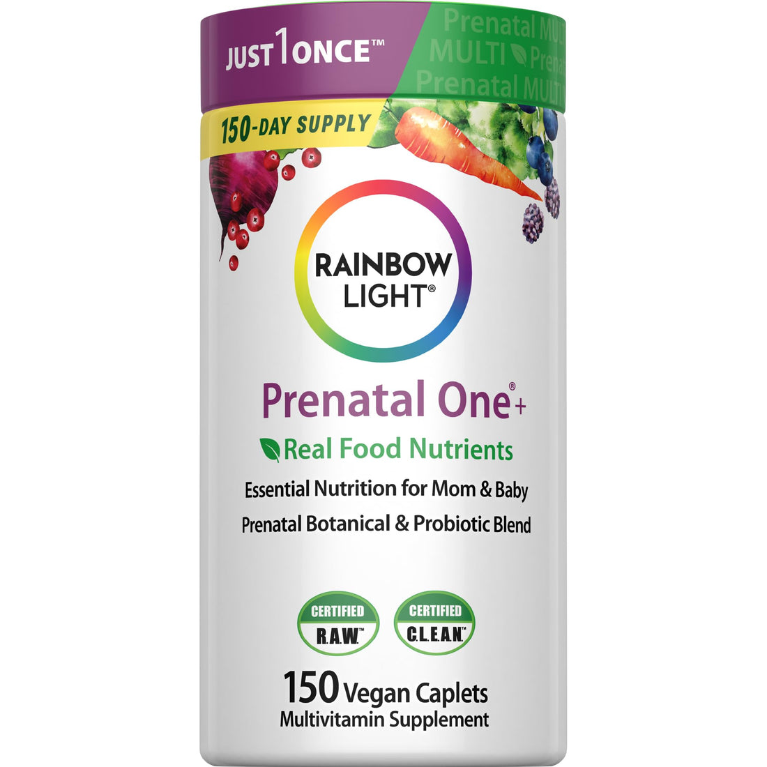 Rainbow Light Prenatal One Multivitamin Support from Conception to Postnatal, High Potency, Clinically Proven Absorption of Vitamin D, B2, Folate, Calcium - OzHealthStandard