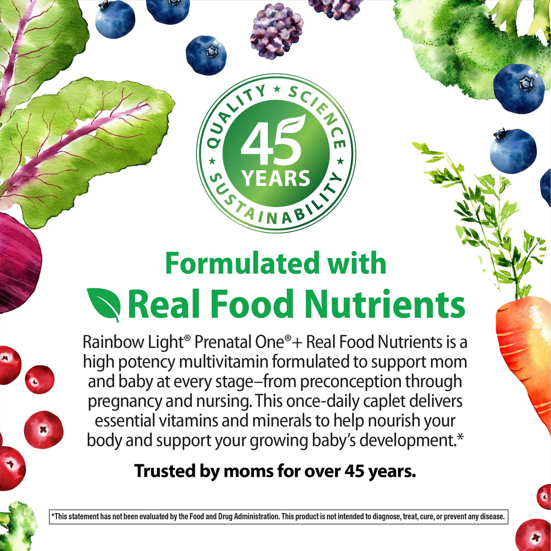 Rainbow Light Prenatal One Multivitamin Support from Conception to Postnatal, High Potency, Clinically Proven Absorption of Vitamin D, B2, Folate, Calcium - OzHealthStandard
