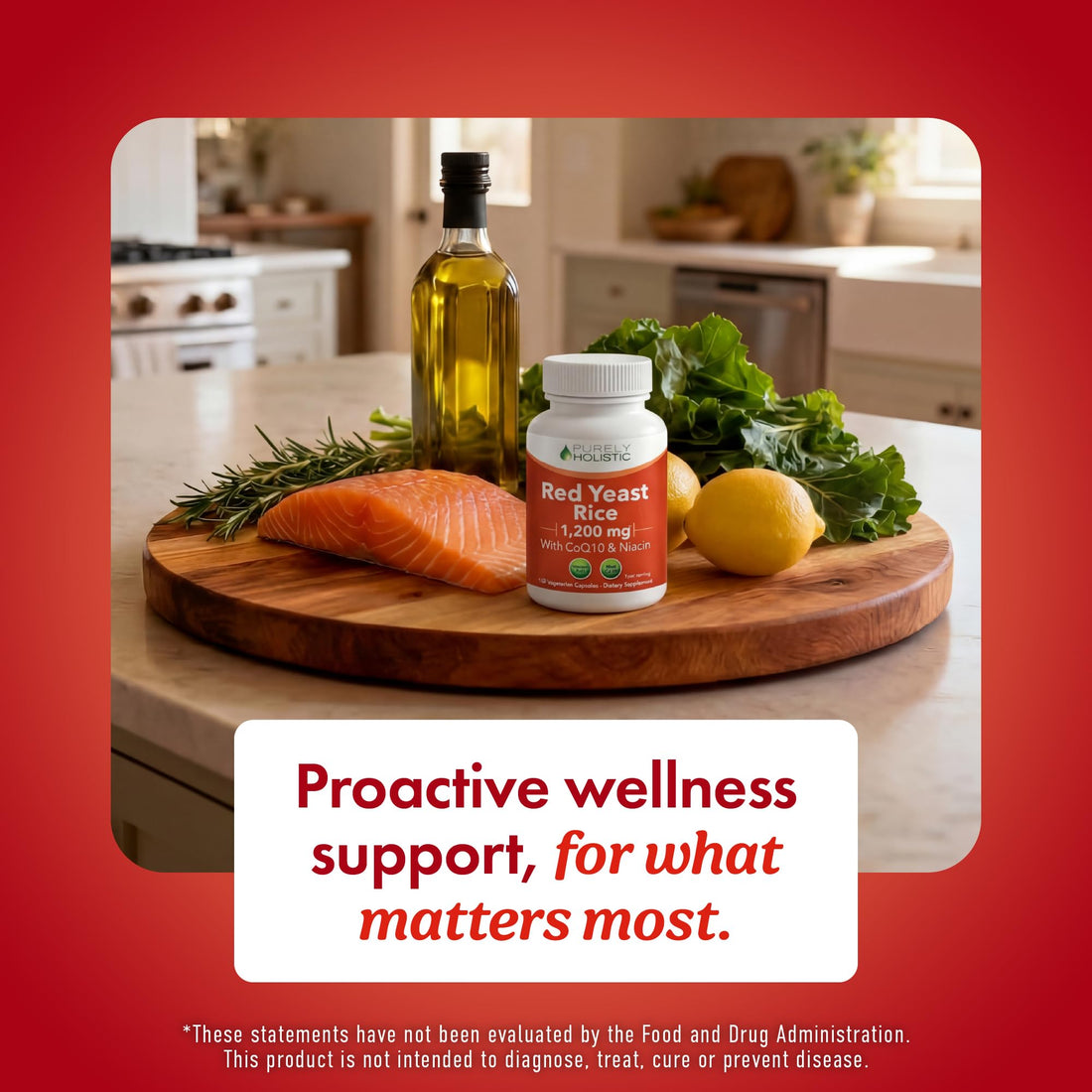 Red Yeast Rice with CoQ10 Supplement | Healthy Cholesterol Levels & Heart Health Support | Extra Strength Red Yeast Rice 1200 MG (600 MG Per Capsule) with Monakolin K - OzHealthStandard