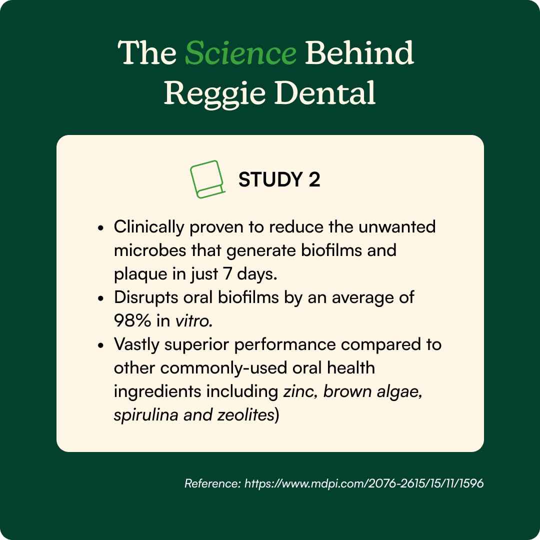 Reggie Dental Powder for Dogs | Reduce Bad Breath in 7 Days, Plaque & Tartar Control | Natural Dog Dental Supplement | Postbiotic Formula with Organic Kelp | Vet-Approved & Made in USA | 60 Servings - OzHealthStandard