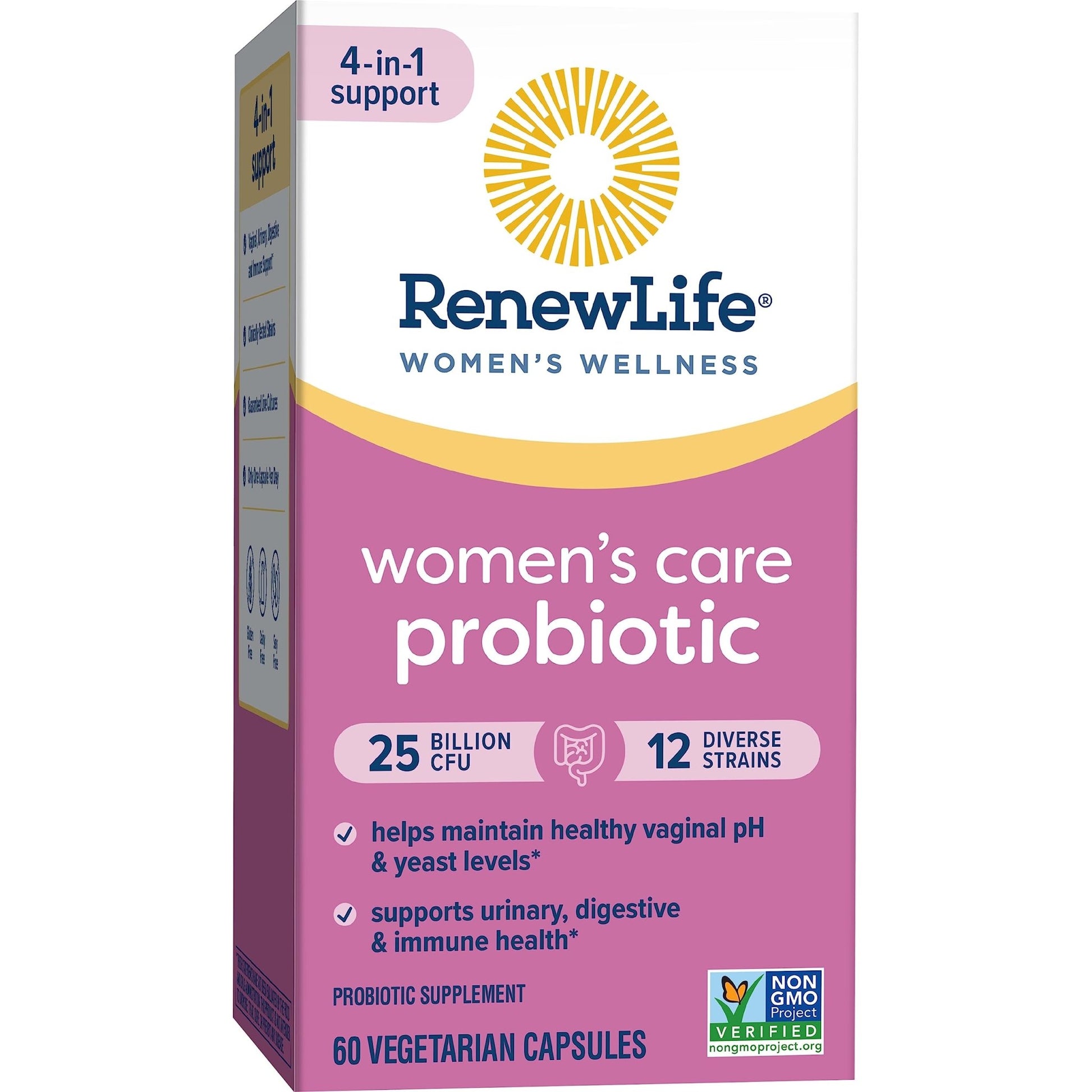 Renew Life Women's Probiotic Capsules, Supports pH Balance for Women, Vaginal, Urinary, Digestive and Immune Health, L. Rhamnosus GG, Dairy, Soy and Gluten-Free, 25 Billion CFU - 60 Ct - OzHealthStandard