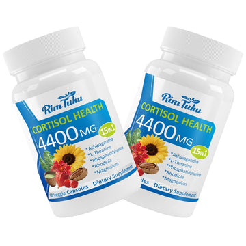 RimTuku Cortisol Supplements for Women & Men -15-in-1 Cortisol Detox for Women, Cortisol Manager & Reducer with Ashwagandha, Rhodiola Rosea Supports Stress Relief, Adrenal Balance, 120 Capsules - OzHealthStandard