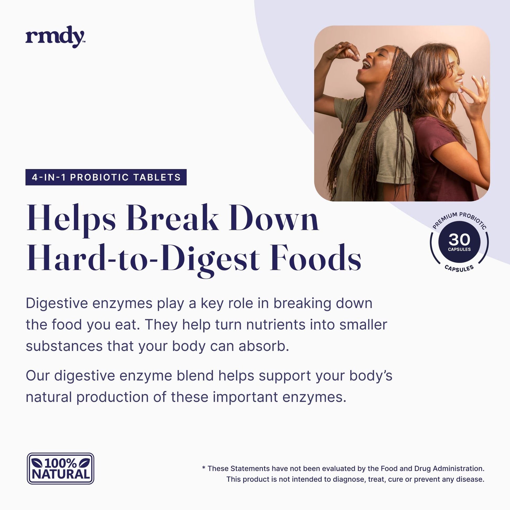 rmdy Constipation, Bloating, & Gas Relief | Relief from Diarrhea, & IBS | Probiotic for Digestive Health & Gut | 30 Capsules - OzHealthStandard