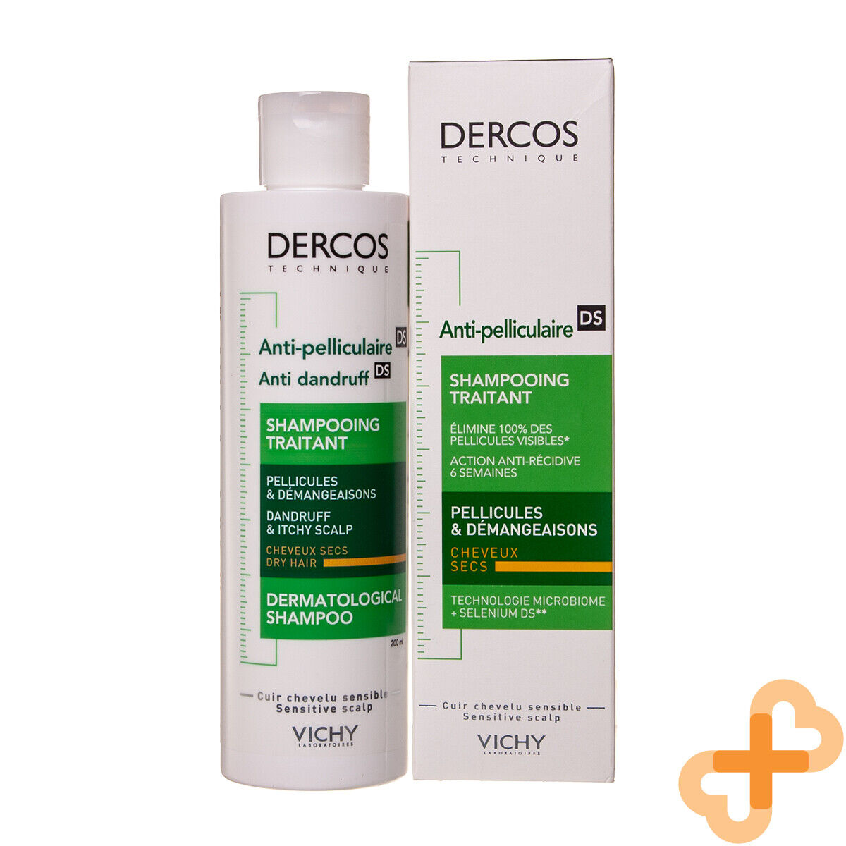 Vichy Dercos Anti Dandruff Shampoo 200ml Hair Scalp Itchy Flakes Paraben Vichy buy supplements canada
