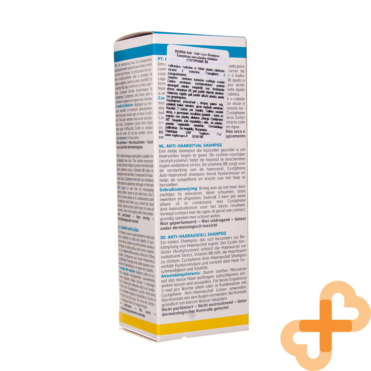 Cystiphane Biorga Anti hair Loss Shampoo Men Women 200ml strengthens hair Biorga buy supplements canada