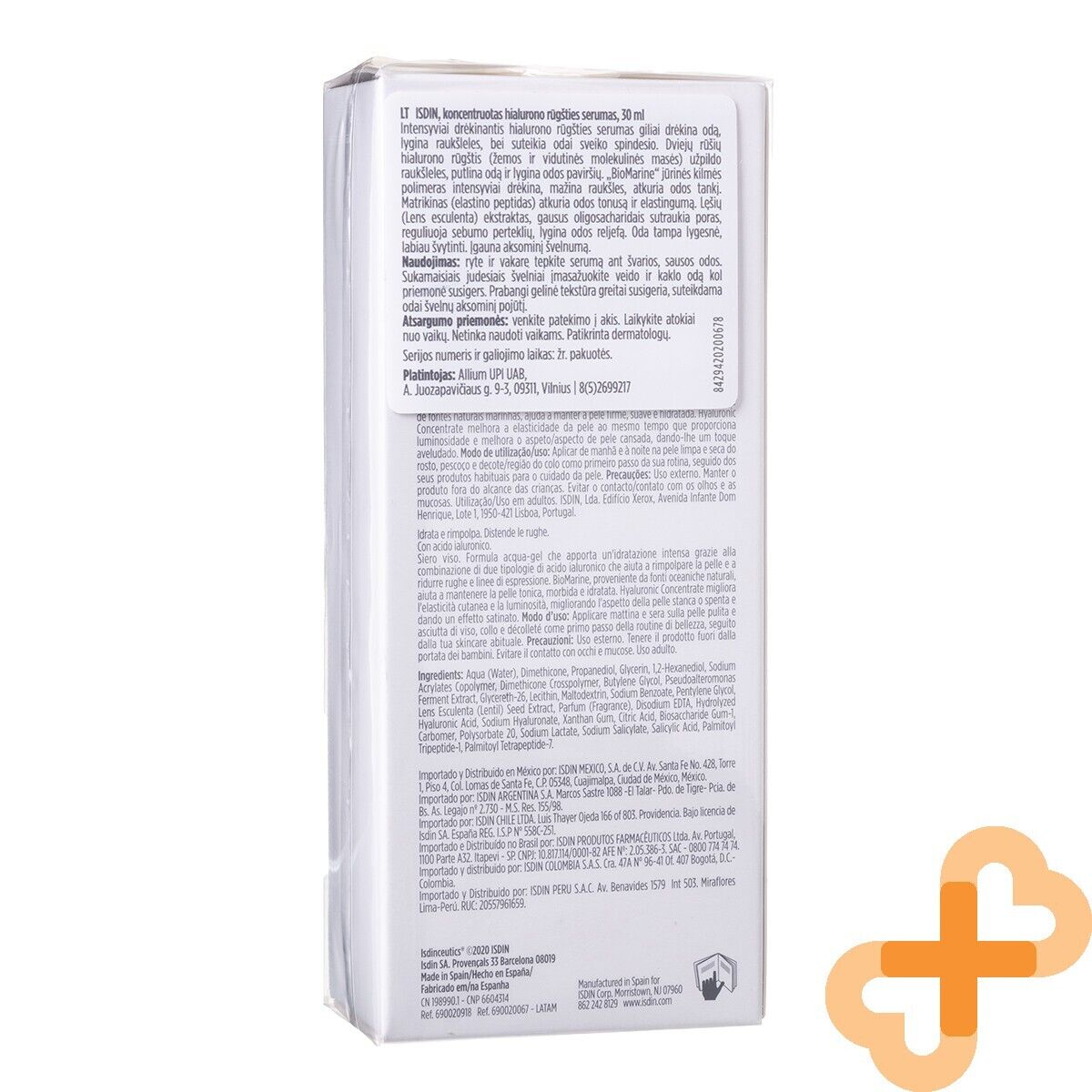 ISDIN Isdinceutics Hyaluronic Concentrate Serum 30ml Moisturizing ISDIN buy supplements canada