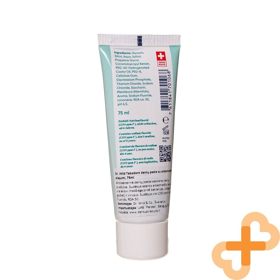 DR. WILD TEBODONT Toothpaste with Tea Tree Oil Strengthens Gums 75 ml DR. WILD buy supplements canada