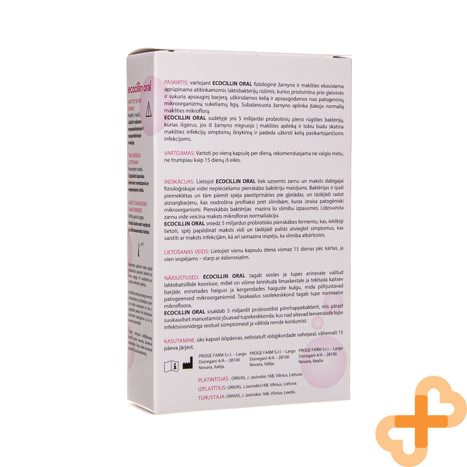 ECOCILLIN ORAL 15 Capsules Restores Normal Vaginal Microflora Supple ECOCILLIN buy supplements canada