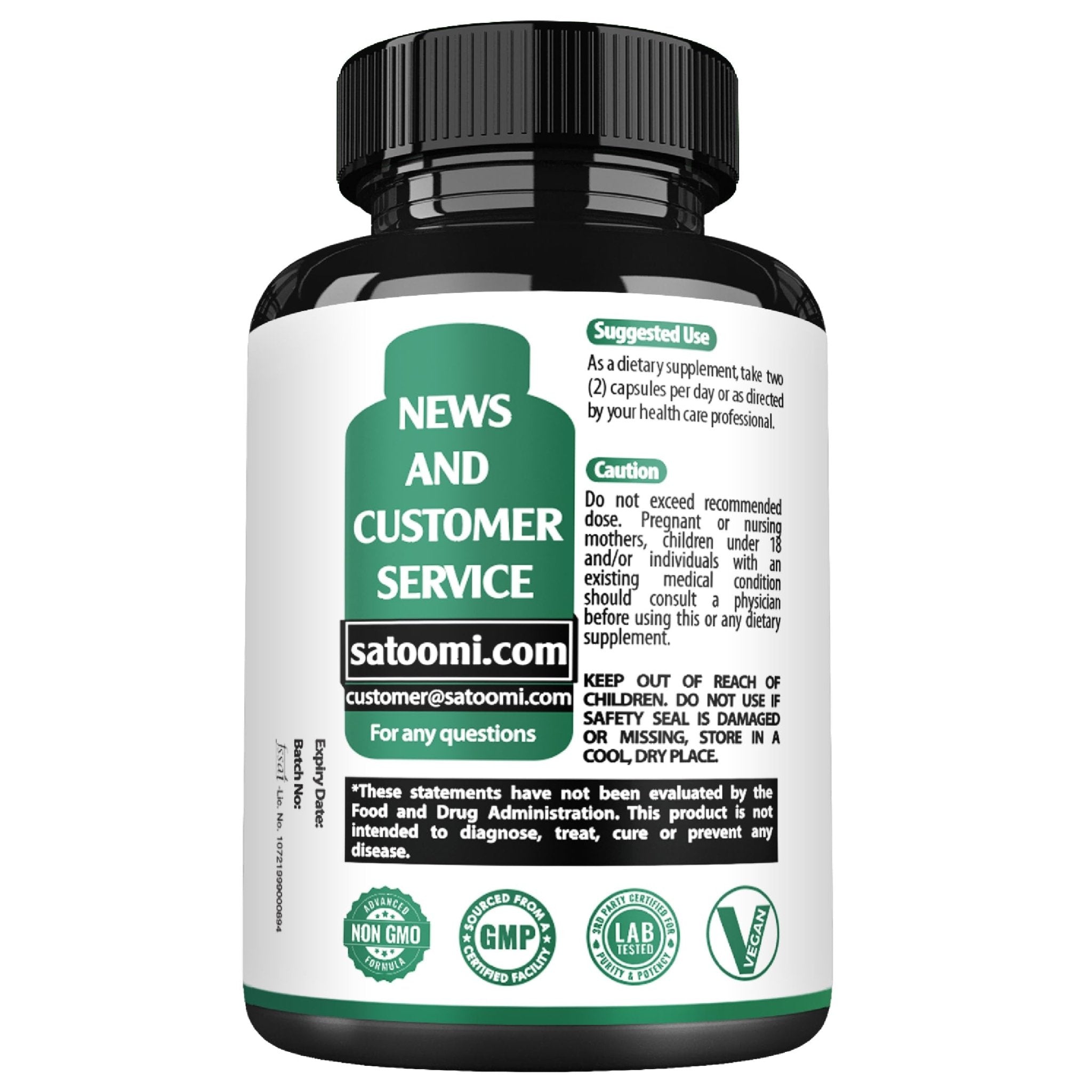 Satoomi 8in1 Cortisol Manager with Magnesium Glycinate, Ashwagandha, Rhodiola Rosea, Lions Mane & More - Cortisol Reducer Supplement Men & Women - 60 Capsules - OzHealthStandard