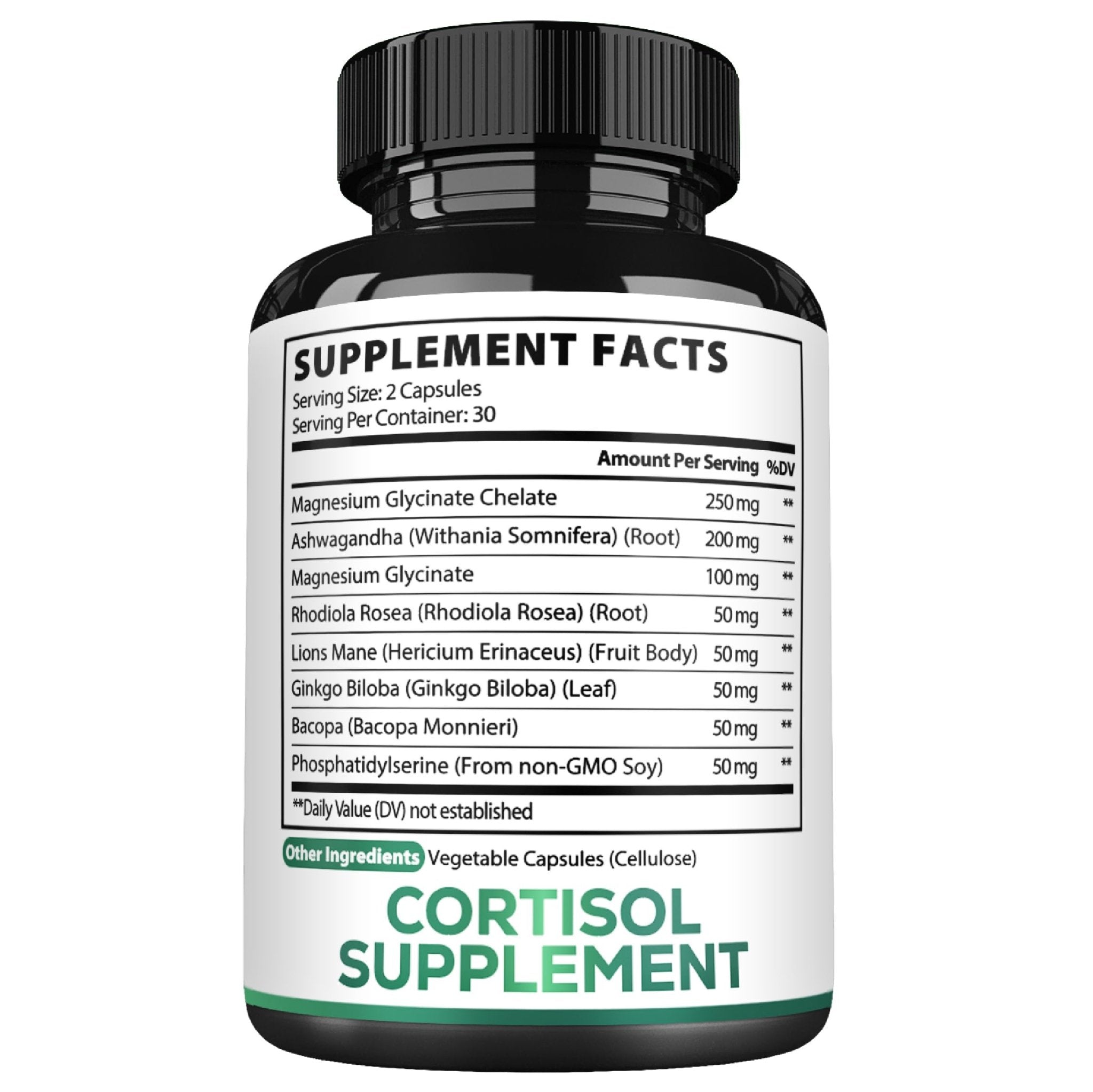 Satoomi 8in1 Cortisol Manager with Magnesium Glycinate, Ashwagandha, Rhodiola Rosea, Lions Mane & More - Cortisol Reducer Supplement Men & Women - 60 Capsules - OzHealthStandard