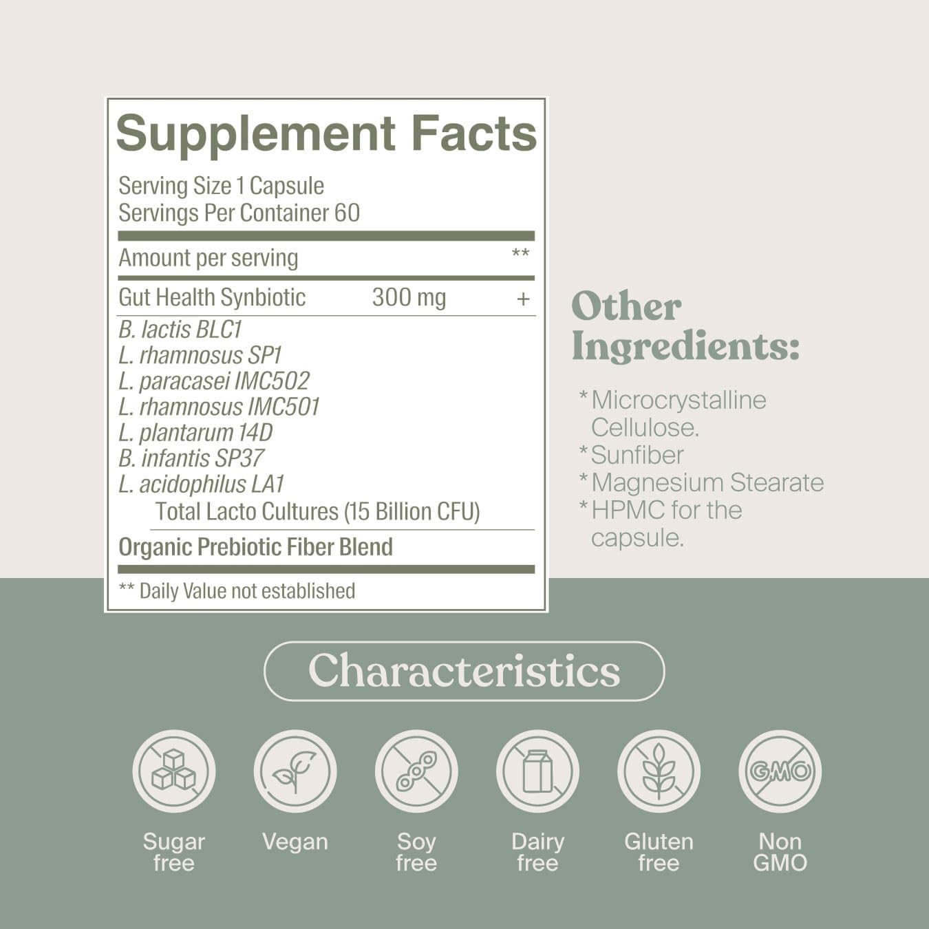 SAVVY Gut Balance Probiotics for Women & Men, 15 Billion CFU, 7 Clinically Studied Strains, Digestive Health, Immune Support, Bloating Relief, 60 Vegan Capsules, Non GMO, Sugar-Free - OzHealthStandard