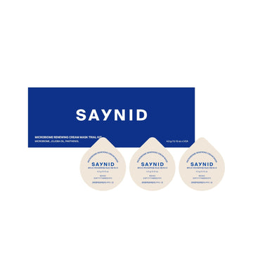 SAYNID MICROBIOME RENEWING CREAM MASK TRIAL KIT, Wash-off Cream, Soft Exfoliating Face Scrub Dead Skin Cells | 4.5g/0.15oz (3EA) - OzHealthStandard