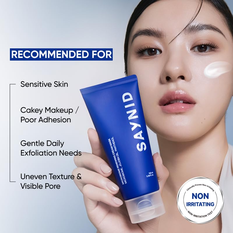 SAYNID MICROBIOME RENEWING CREAM MASK TRIAL KIT, Wash-off Cream, Soft Exfoliating Face Scrub Dead Skin Cells | 4.5g/0.15oz (3EA) - OzHealthStandard