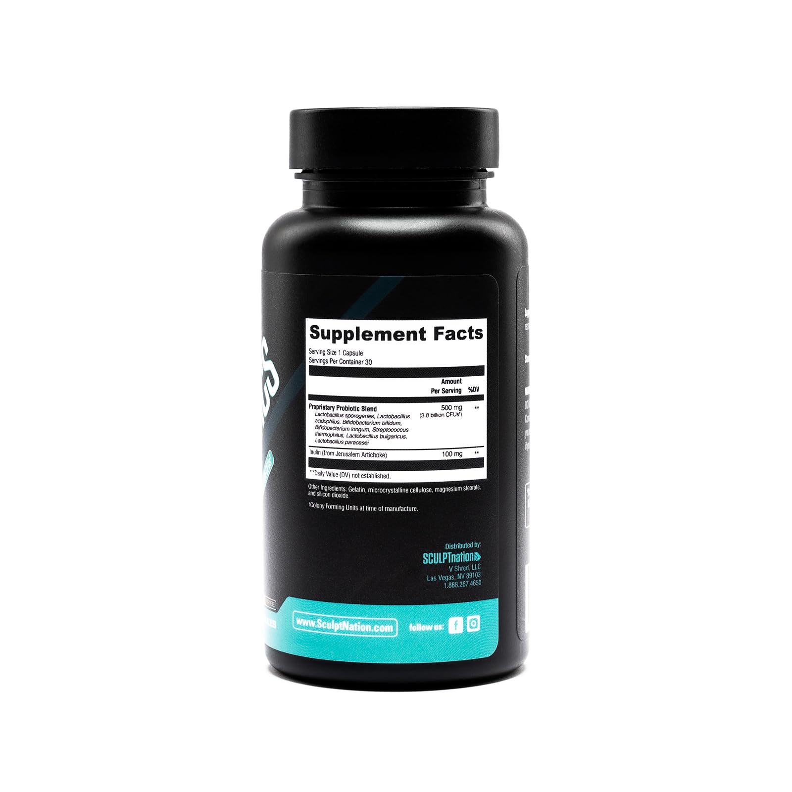 Sculpt Nation by V Shred Premium Probiotics - Digestive & Gut Health Support - Helps with Occasional Constipation, Gas and Bloating - 30-Day Supply - OzHealthStandard