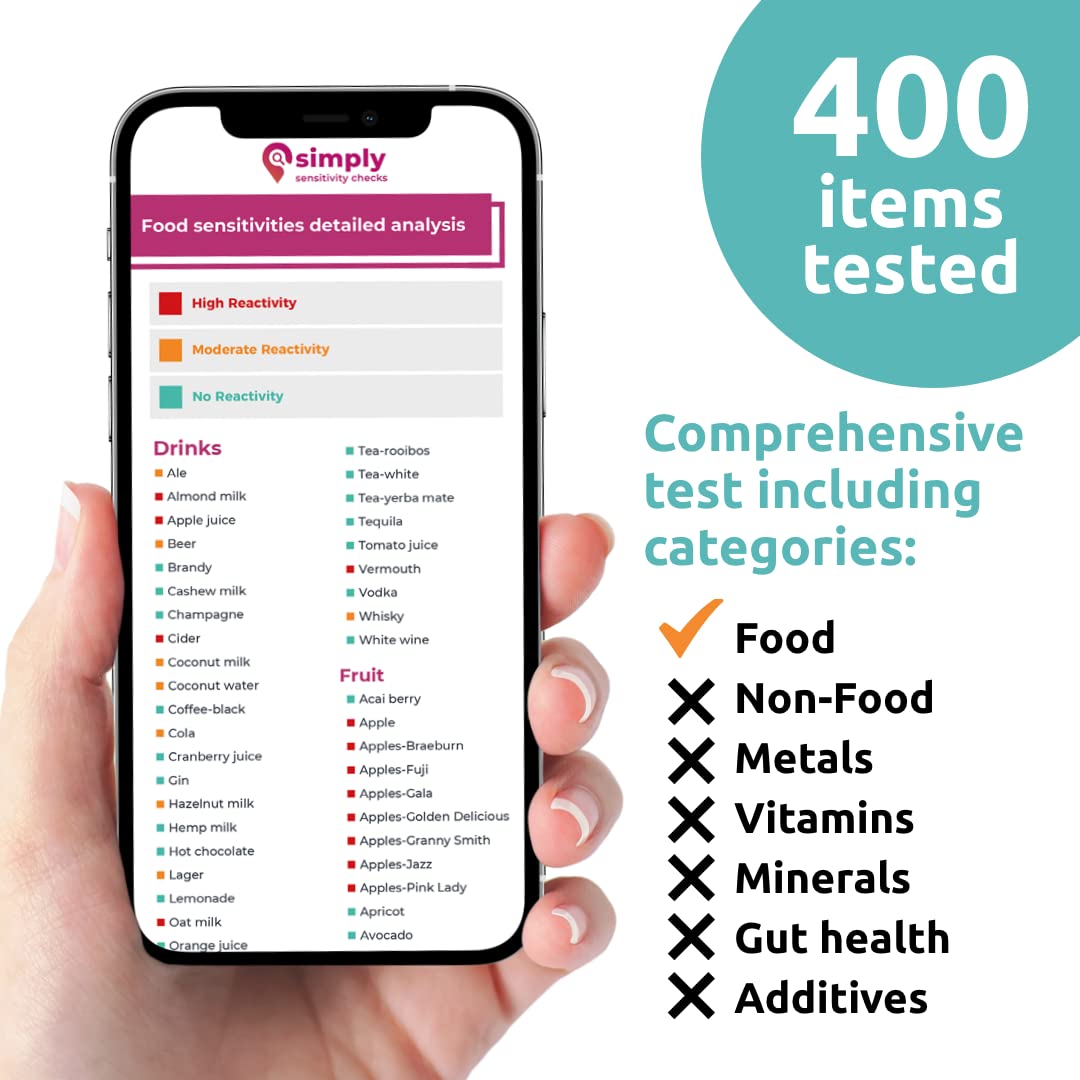 Simply Sensitivity Checks 400+ Items Food Sensitivity Test Kit for Adults – Accurate At-Home Hair Strand Test for Gut Health, Digestion, Additives, Vitamins – Results in 3-5 Days - OzHealthStandard